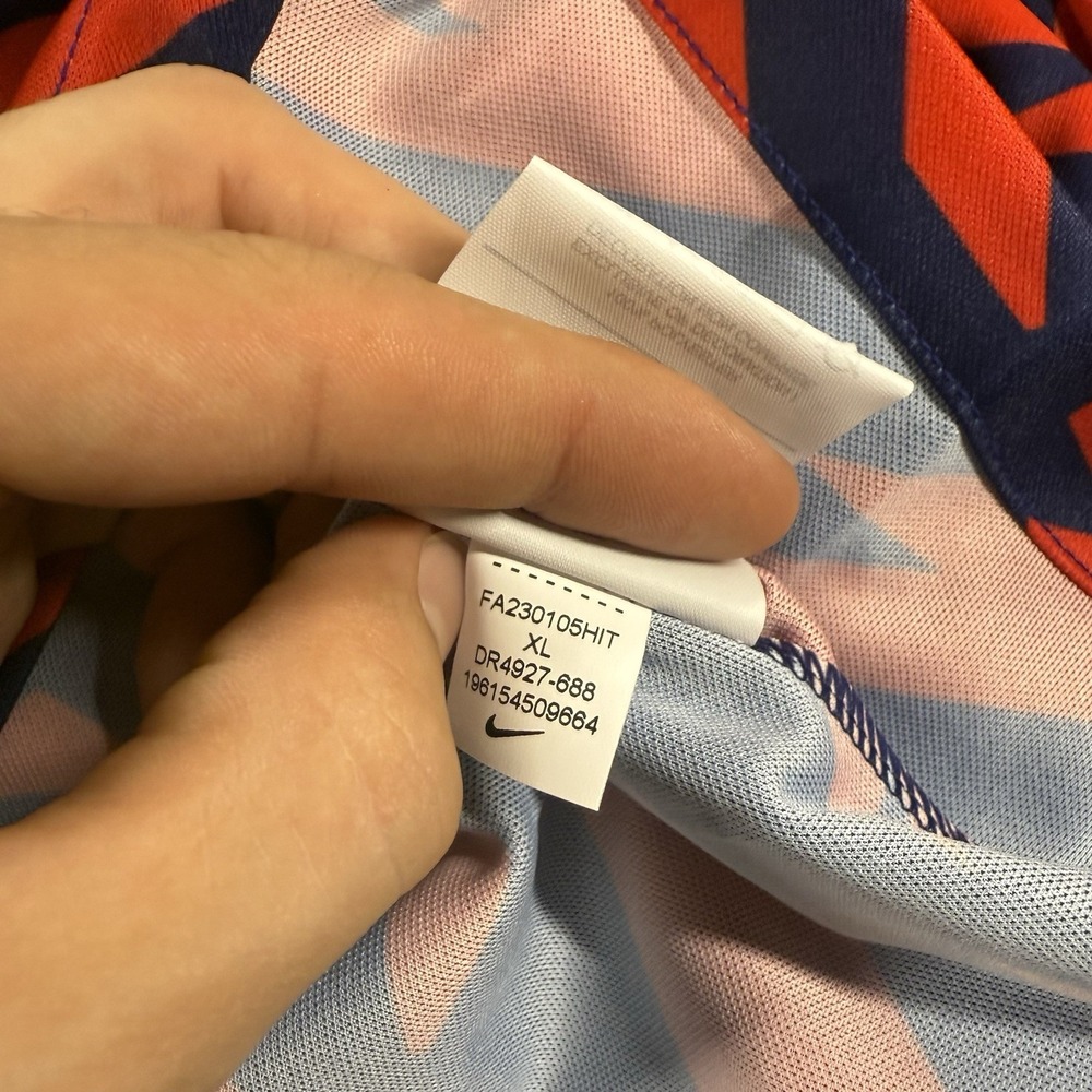Nike USA Soccer Jersey Men XL Blue Red Pre‎ Match Kit VW Volkswagen Football - Picture 12 of 13